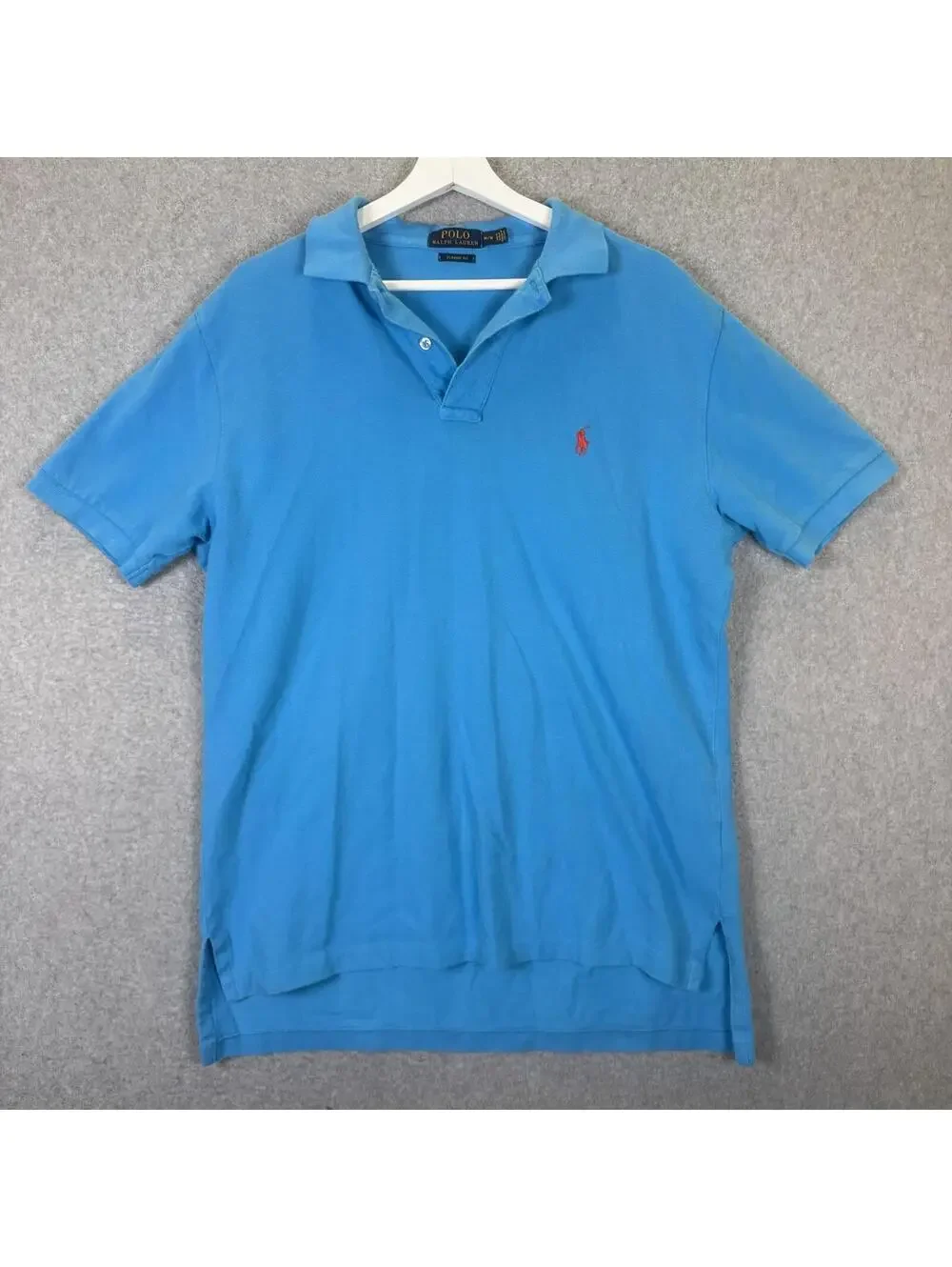 Polo Ralph Lauren Men's Size Medium Blue Cotton Classic Fit Polo Shirt